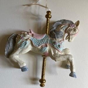 Midwest Imports vintage carousel horse tree ornament.